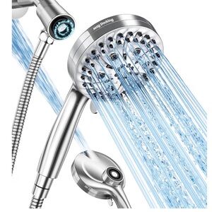 Luxury Silver Shower Head with Hose